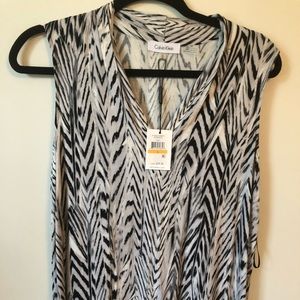 NWT Sleeveless Jersey material blouse Calvin Klein
